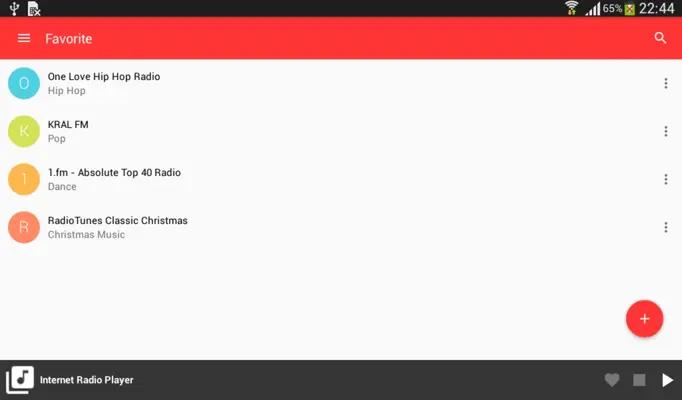 Internet Radio Player android App screenshot 0