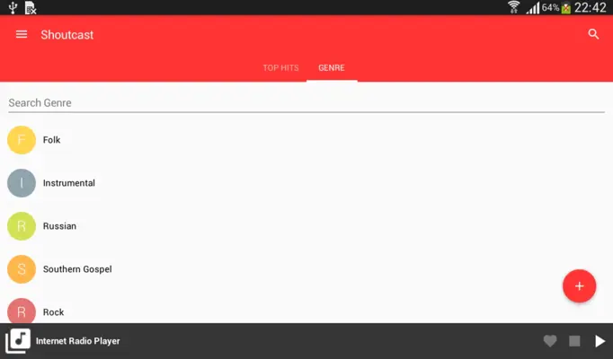 Internet Radio Player android App screenshot 2