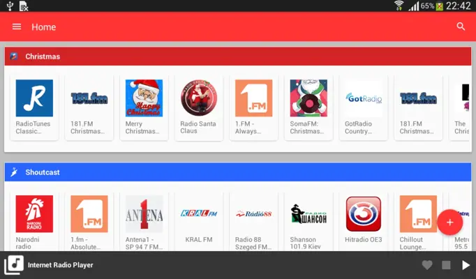 Internet Radio Player android App screenshot 3